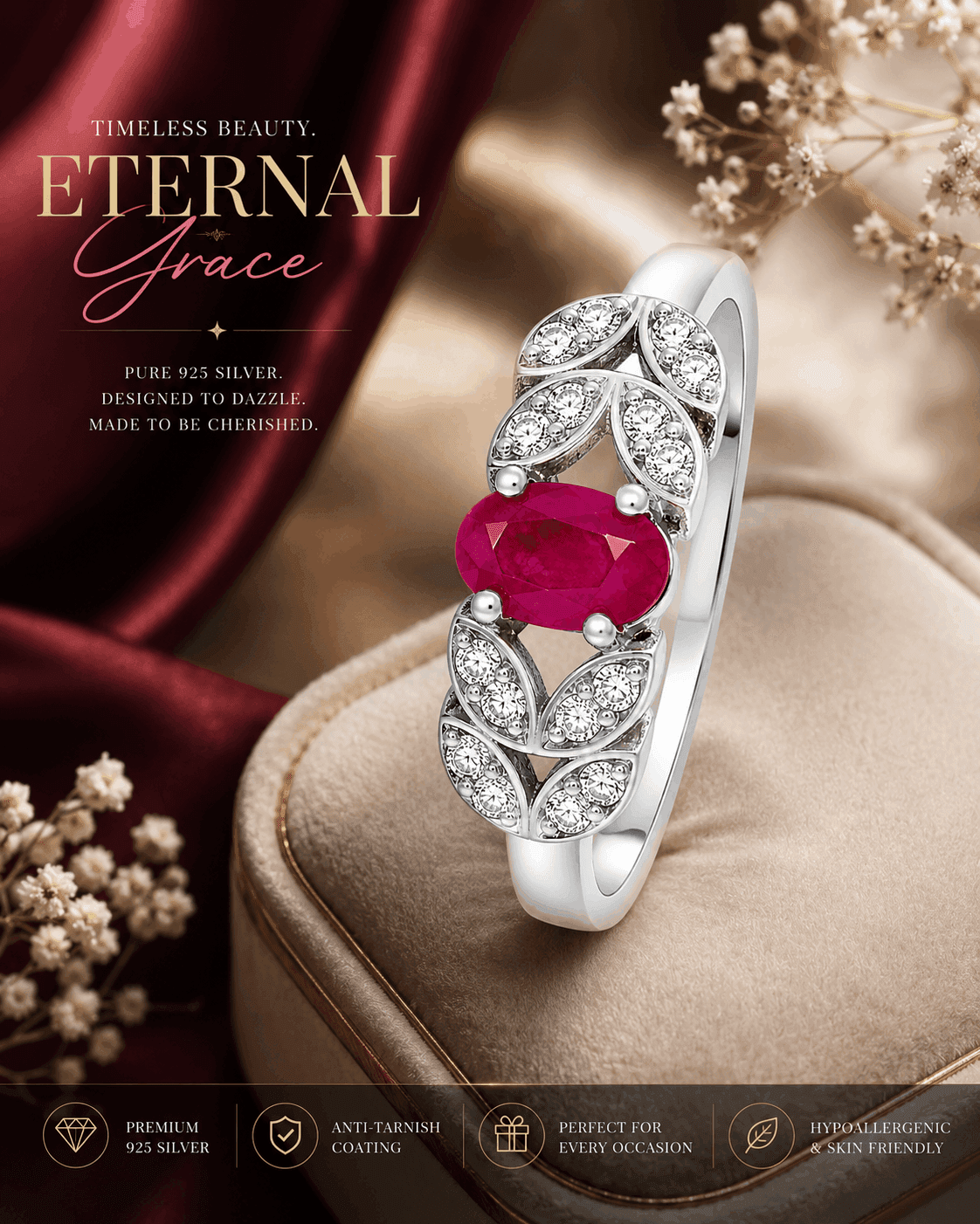 Natural Emerald Cut Diamond Ring