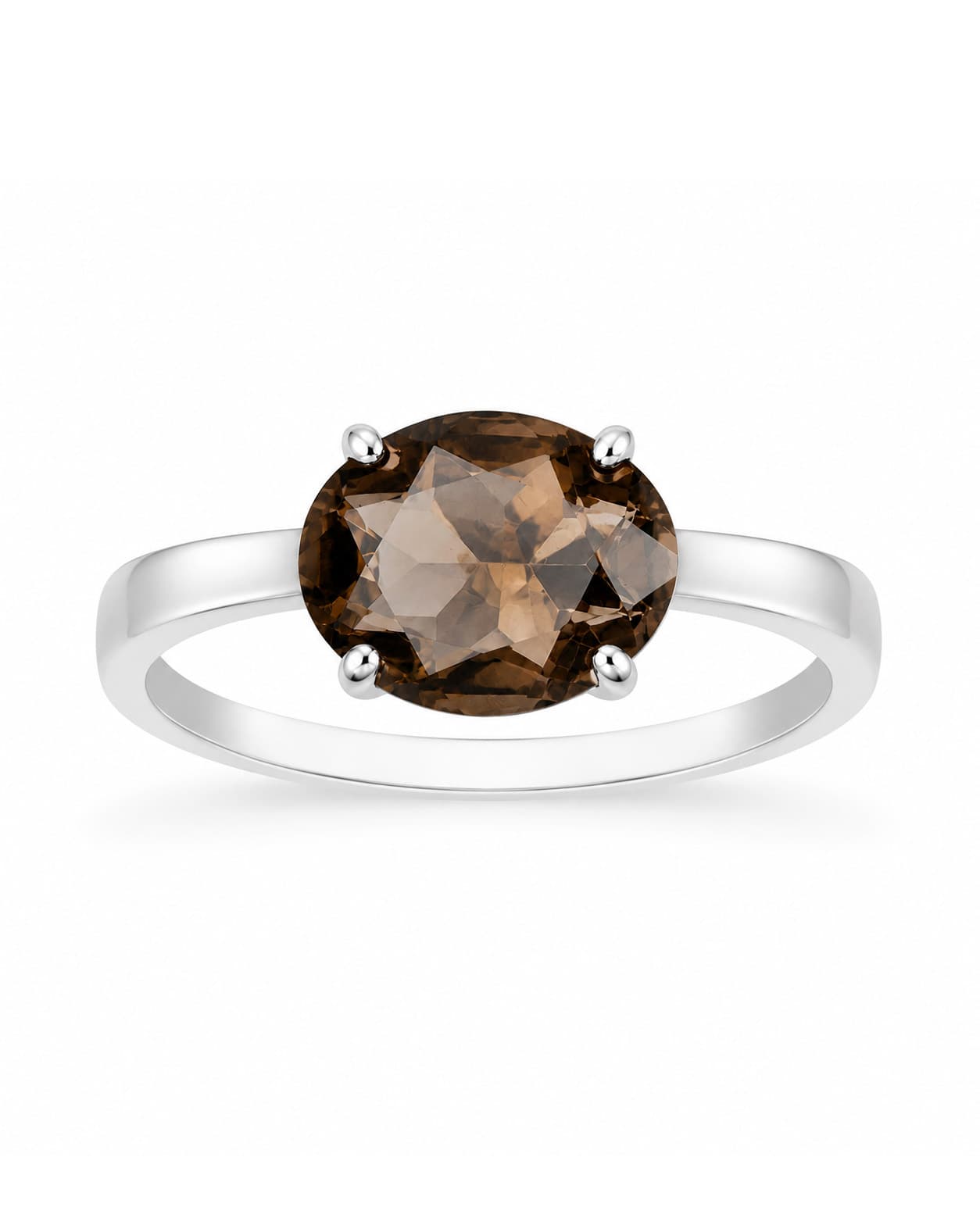 Smoky Quartz Timeless Solitaire Ring
