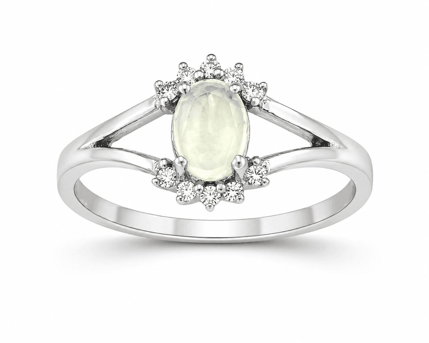 Opal Radiant Bypass Crystal Ring