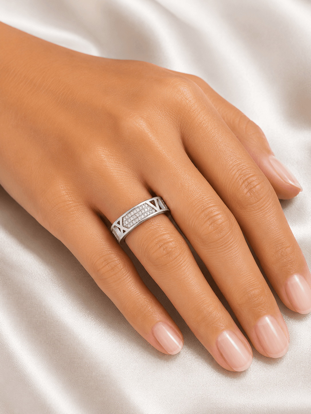 Modern Geometric Statement Ring view 2