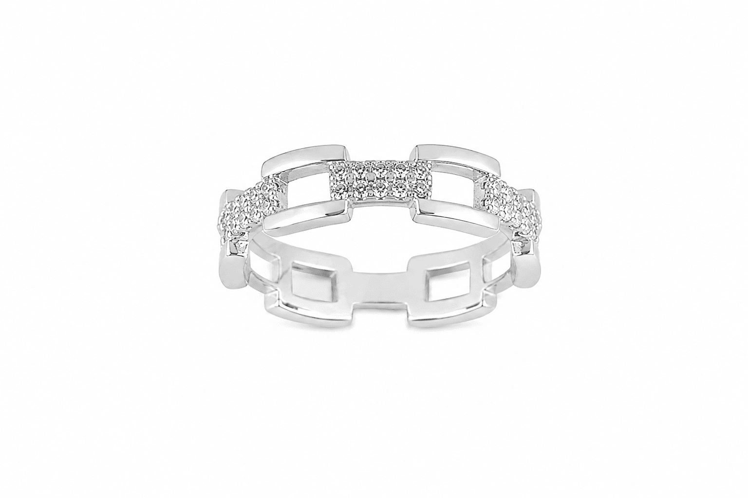 Sterling Silver Link Chain Ring